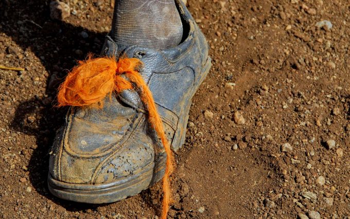 Shoes of a poor child